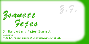 zsanett fejes business card